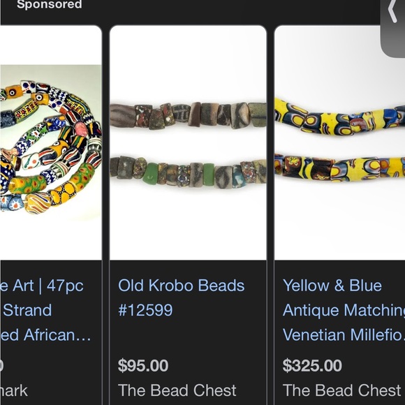 RARE Powder Glass Trade Beads Krobo Asante 1800s Vintage Fur Archeological Find - Picture 8 of 9